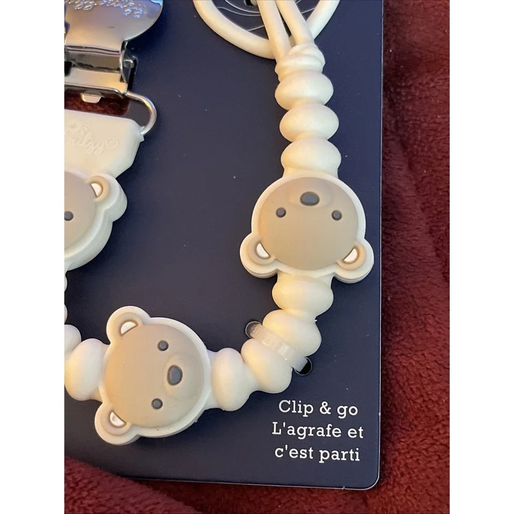 2 -‎ Itzy Ritzy Paci Strap + Silicone Pacifier Clip, Bear Clip, No Paci Included